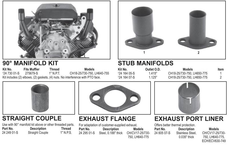 Manifold Kits : Kohler Engines and 